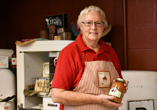 Picture of Grandma Tanner Cooking in the Kitchen