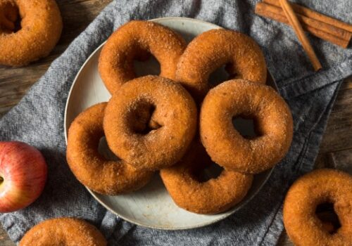 Apple cider donuts are available at the Farm market for Springfield IL