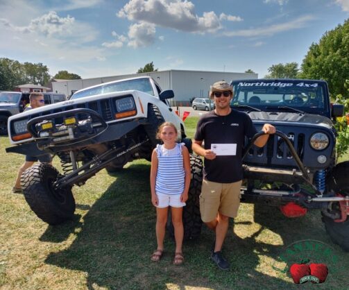 Two impressively upgraded Jeeps at the Jeep Show at Tanners Orchard