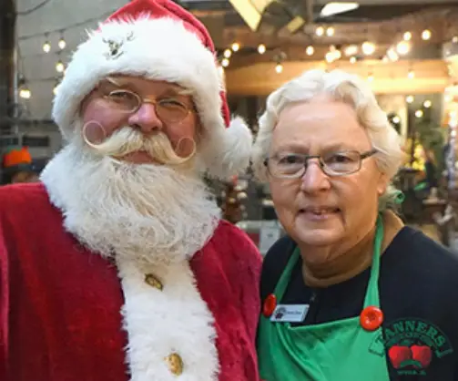 Grandma Tanner with Santa