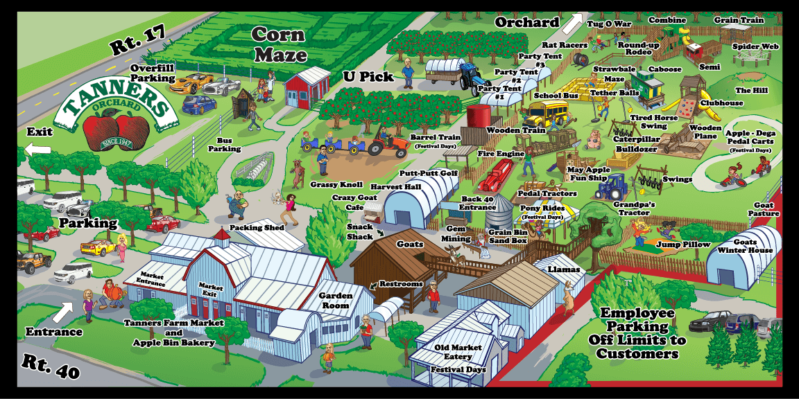 Map of Tanners Orchard