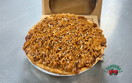 A photo of our pie, made right at our farm market!